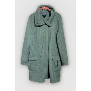 PATAGONIA Jacket Womens Medium Green Parka Coat Full Zip Green Langenlook Gazey